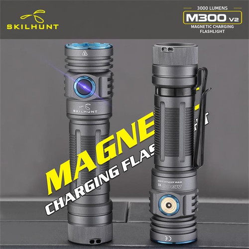 Skilhunt M300 V2 Pocket sized 3000 lumen magnetic rechargeable torch