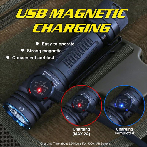 Skilhunt M300 V2 Pocket sized 3000 lumen magnetic rechargeable torch