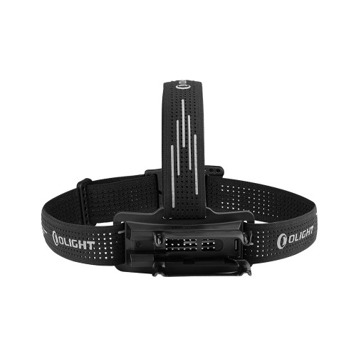 Headband and mount for the Olight Perun 3 High Performance 3000 lumen rechargeable headlamp, front view.