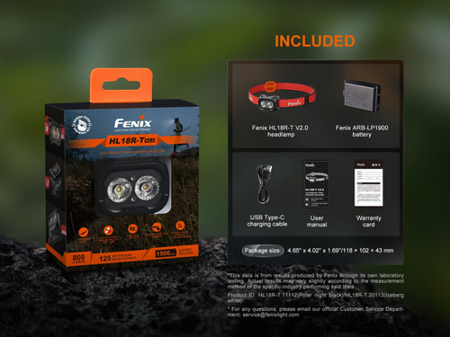 Fenix HL18R-T V2.0 Lightweight 800 lumen rechargeable trail-running headlamp