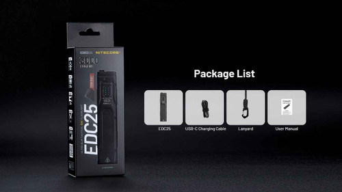 Nitecore EDC25 Ultra Slim 3000 Lumen Tactical Rechargeable EDC Torch