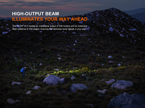 Fenix HL12R V2.0 Lightweight 500 Lumen Rechargeable Headlamp