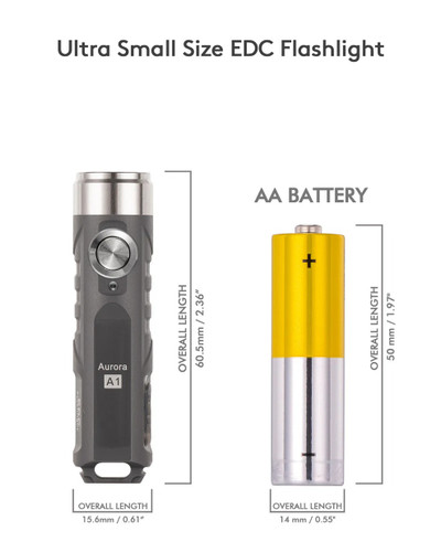 RovyVon Aurora A1 (G4) Mini 650 lumen USB-C rechargeable keychain light
