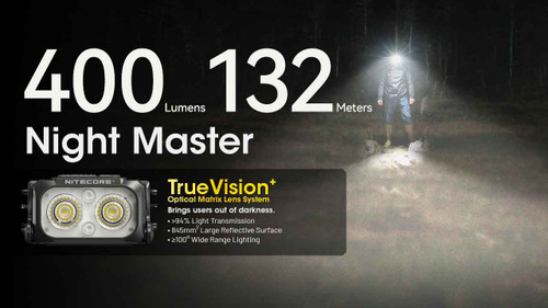 Nitecore NU25 MCT UL 400 Lumen Ultra-Light Rechargeable Headlamp