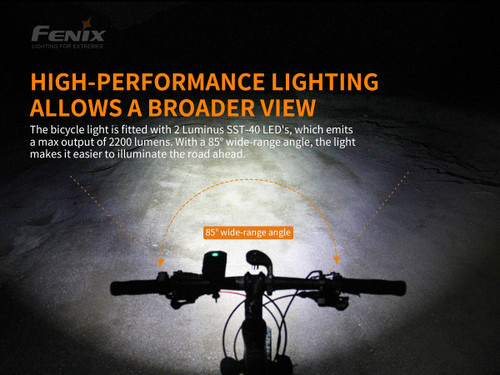 Fenix BC30 v2.0 Wireless remote switch 2200 lumen LED bike light