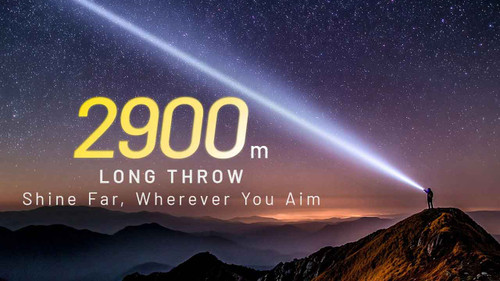 Nitecore P40 2000 Lumen 2900m Throw Dual-Beam LEP Torch