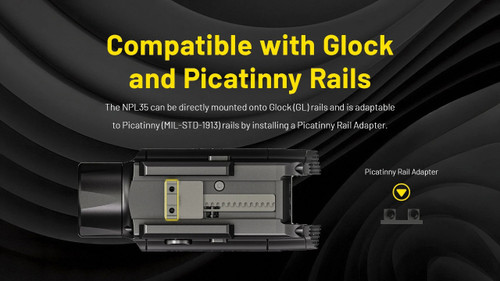 Nitecore NPL35 2000 Lumen High-Output Long-Range Rail-Mounted Light