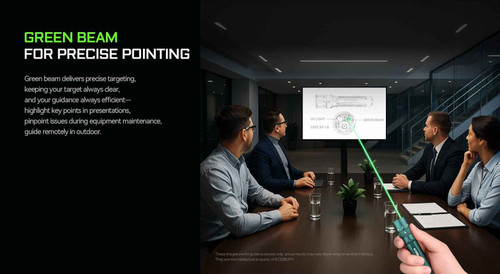 AceBeam K1 1000 Lumen EDC Torch – White, Green Laser & UV Torch