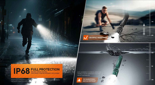 AceBeam K1 1000 Lumen EDC Torch – White, Green Laser & UV Torch