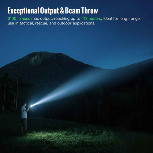 ThruNite Lynx 3100 Lumen 417m Throw USB-C Rechargeable Tactical Torch