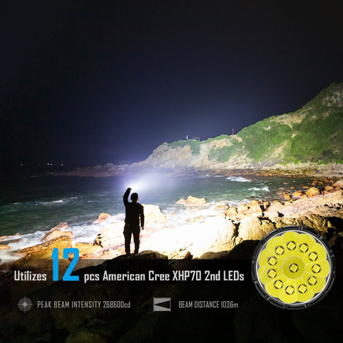 Imalent MS12 Mini-C - 65000 Lumen USB-C Rechargeable LED Torch