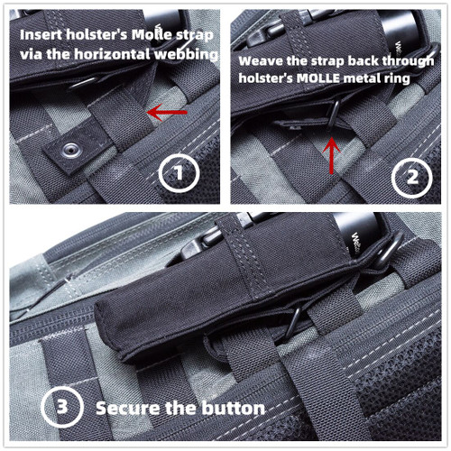 Weltool FH1 & FH2 V2.0 CORDURA Flashlight Holster – MOLLE & Belt Compatible