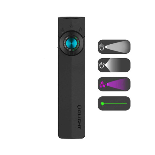 Olight ArkPro - 1500 Lumen Flat EDC Torch with Spot, Flood, UV and Green Laser