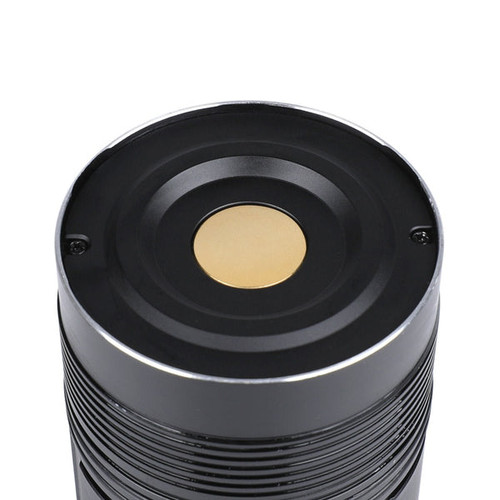 Close-up of the Imalent MS32 battery pack's top connection point with a gold-colored contact.