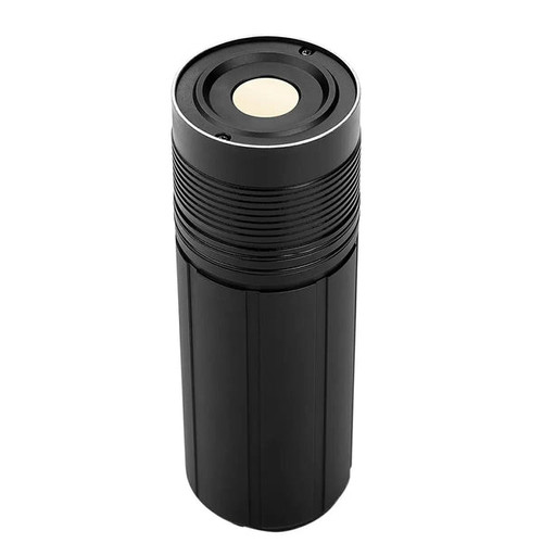 Upright Imalent SR32 battery pack, top-down view showing the internal positive contact and design.