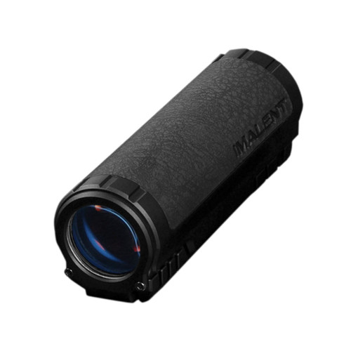 IMALENT black textured grip flashlight, front view showing lens and brand name.