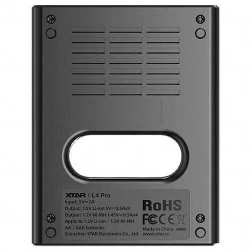 XTAR L4 Pro - Smart Battery Charger for 1.2V NiMH and 1.5V Li-ion AA/AAA Batteries