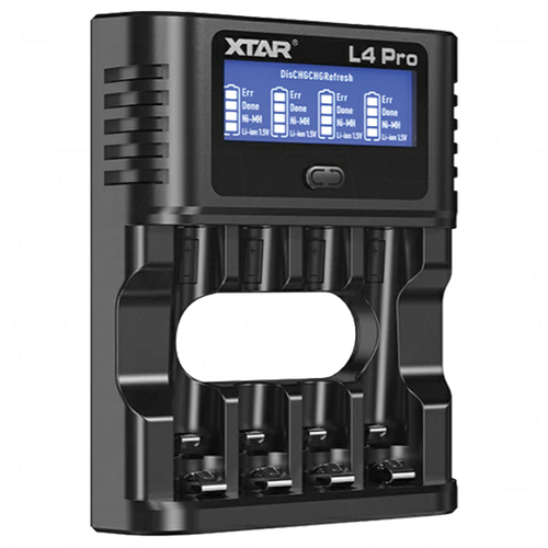 XTAR L4 Pro - Smart Battery Charger for 1.2V NiMH and 1.5V Li-ion AA/AAA Batteries