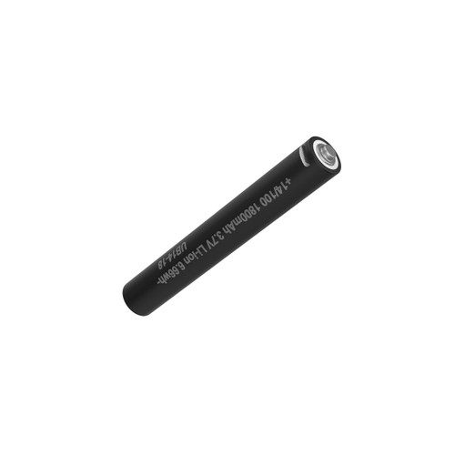 Weltool UB14-18 - 1800mAh 14100 USB-C Lithium-ion Battery diagonally angled, showing the positive end.