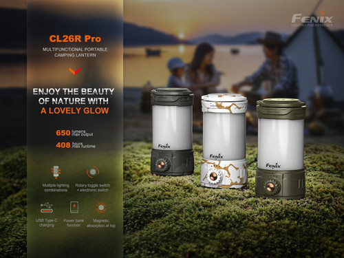 Fenix CL26R Pro - 650 lumen rechargeable camping lantern White
