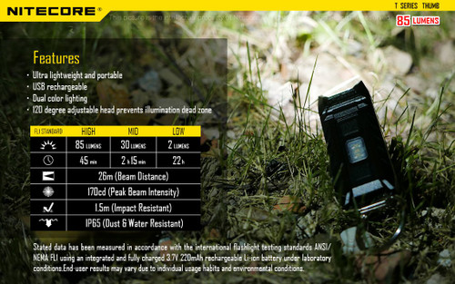 Nitecore Thumb USB rechargeable compact LED work light