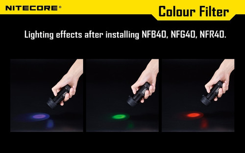 Nitecore 40mm colour filter: available in red, green & blue 
