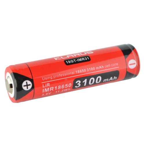 Klarus IMR 3100mAh protected 18650 lithium ion battery Klarus IMR 3100mAh protected 18650 lithium ion battery