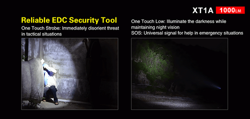 Klarus XT1A 1000 lumen tactical EDC torch