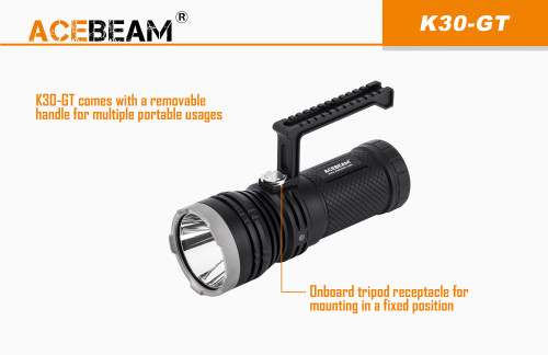 AceBeam K30 GT Compact 5500 lumen 1024m throw LED searchlight