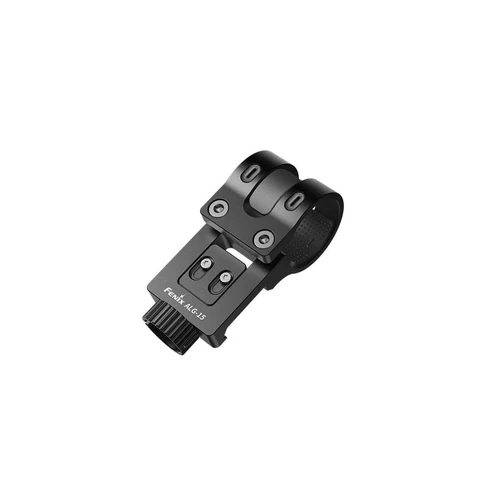Angled view of the Fenix ALG-15 tactical rail mount, designed for secure flashlight attachment.