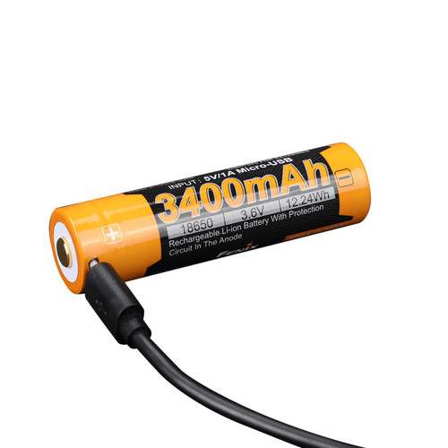 Fenix ARB-L18-3400U Micro-USB 3400mAh Rechargeable 18650 Battery
