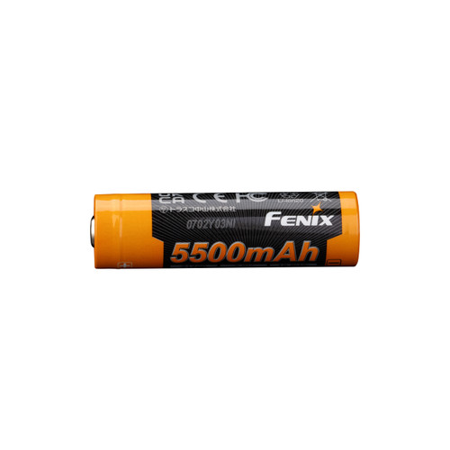 Fenix ARB-L21-5500 - 5500mAh Protected Rechargeable 21700 Li-ion Battery showing 5500mAh capacity.