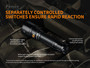 Fenix TK26R Tri-coloured 1500 lumen rechargeable tactical LED torch