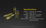 Nitecore NL1826R Li-Ion 2600mAh USB rechargeable 18650 battery