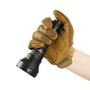 AceBeam L19 2.0 - 1km+ Throw Spotlight with White or Green LED held by a gloved hand.