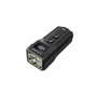 Nitecore T4K powerful 4000 lumen USB-C rechargeable keychain light showing screen, buttons, and emitters.