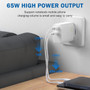 65W GaN USB-C Charger 1C and 1A Dual Port AU Plug, SAA Certified