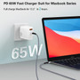 65W GaN USB-C Charger 1C and 1A Dual Port AU Plug, SAA Certified