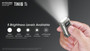 Nitecore TINI2 Ti 500 lumen USB-C rechargeable titanium keychain light