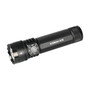 Black ACEBEAM E75 flashlight shown at an angle, highlighting its durable body and side switch.