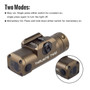 Thrunite TW10 tactical flashlight with text explaining stay-on and momentary-on modes.