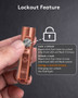 RovyVon Aurora A9 Pro (G4) Copper EDC keychain torch