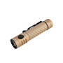 AceBeam EC20 - Multi-colour output 2800 lumen EDC torch in tan, showing the side switch and pocket clip.
