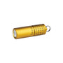 Angled view of the Olight i1R 2 Pro Cardinal Directions Limited Edition 180 Lumen Keychain Light in gold.