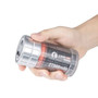 The Lumintop Aurora RGB Rechargeable LED Torch and Power Bank held in a hand, showing its compact size.