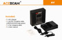 AceBeam A4 Advanced Multi-Charger for Li-ion, LiFePO4, Ni-MH & Ni-Cd Batteries