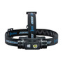 Wuben H1 headlamp with adjustable strap, showing the main LED and floodlight from a front-top view.