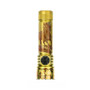 Acebeam E75 gold flashlight with a detailed horse engraving on the body, showcasing its unique design.