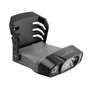 Klarus HC3 Pro clip-on rechargeable motion sensor light with black clip extended, angled view.