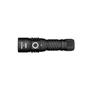 Weltool F5 Little King compact tactical flashlight, black, shown from a top-down view, showcasing its side switch.